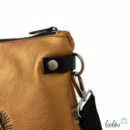 Umhängetasche FLIEGENDE PUSTEBLUMEN kupfer metallic | Handgefertigte Tasche LENO 3.0 Leolini - 3