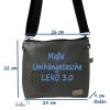 Umhängetasche BLUME DES LEBENS in grau| Handgefertigte Tasche LENO 3.0 Leolini - 6