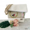 Foldover Tasche mit Vogerl Stickerei in weiß | mit Außenfach Leolini - 3