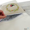 Foldover Tasche mit Vogerl Stickerei in weiß | mit Außenfach Leolini - 4