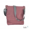 Foldover Tasche mit Blume des Lebens Stickerei | ROSA | mit Außenfach Leolini - 6