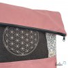 Foldover Tasche mit Blume des Lebens Stickerei | ROSA | mit Außenfach Leolini - 3