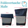 Foldover Tasche mit Blume des Lebens Stickerei | BLAU | mit Außenfach Leolini - 7