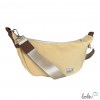 Moon Bag Luna 2.0 | Halbmondtasche SAND Canvas mit Lederimitat – Handgefertigte Schultertasche Leolini - 2