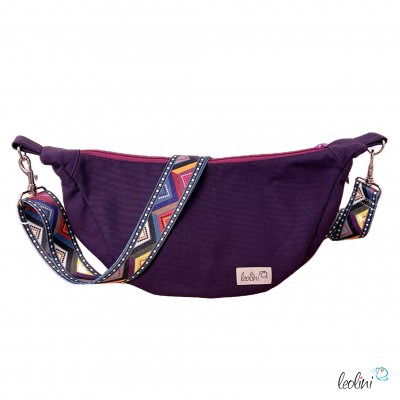 Moon Bag Luna | Halbmondtasche – Handgefertigte Schultertasche in Lila Moonbag Leolini - 2