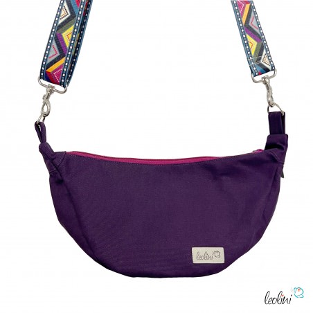 Moon Bag Luna | Halbmondtasche – Handgefertigte Schultertasche in Lila Moonbag Leolini - 3