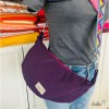 Moon Bag Luna | Halbmondtasche – Handgefertigte Schultertasche in Lila Moonbag Leolini - 5