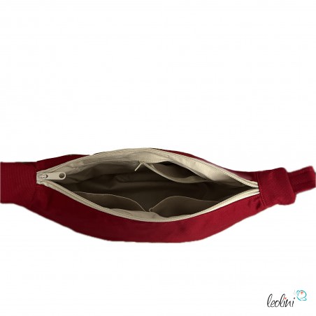 Moon Bag Luna | Halbmondtasche – Handgefertigte Schultertasche in Rot Moonbag Leolini - 5