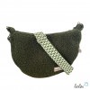 Bouclé Tasche Umhängetasche | Moonbag | Felltasche | handgefertigt in Oliv Leolini - 3