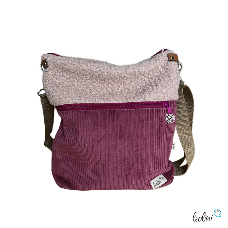 Umhängetasche Lenos Boucle | handgefertigt von Leolini ROSE