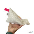 Handysitzsack aus Walkloden mit echter Stickerei REGENBOGEN (Limitierte Auflage)| Stützkissen für Smartphone und Tablet