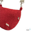 LeoliniBouclé Tasche Umhängetasche | Moonbag | Felltasche | handgefertigt in ROTTaschen mit Stickerei und Basic Taschen