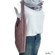 Hobo Bag aus Breitcord in DUNKELMAUVE – handgemachte Trendtasche - auch als SETTaschen mit Stickerei und Basic Taschen