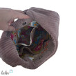 LeoliniHobo Bag aus Breitcord in DUNKELMAUVE – handgemachte Trendtasche - auch als SETTaschen mit Stickerei und Basic Taschen