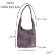 Hobo Bag aus Breitcord in DUNKELMAUVE – handgemachte Trendtasche - auch als SET
