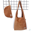 LeoliniHobo Bag aus Breitcord in KAMEL – handgemachte Trendtasche -  auch als SetTaschen mit Stickerei und Basic Taschen