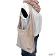 LeoliniHobo Bag aus Breitcord in BEIGE – handgemachte Trendtasche -Taschen mit Stickerei und Basic Taschen