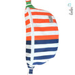 Bauchtasche XL | Crossbody-Bag | Gürteltasche aus Canvas Streifen orange dunkelblau