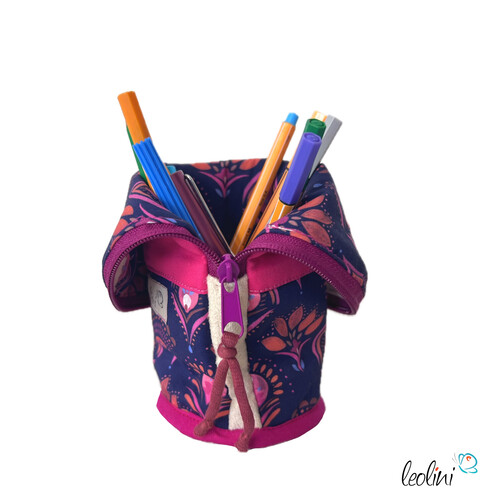 LeoliniStehende Stiftetasche Leo | Federpennal Federmäppchen ORNAMENTE PINK | personalisierbar mit NamenStehende Stiftetaschen LEO