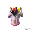 LeoliniStehende Stiftetasche Leo | Federpennal Federmäppchen ROSA STREUBLUMEN | personalisierbar mit NamenStehende Stiftetaschen LEO