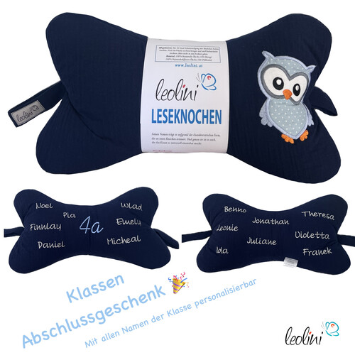 LeoliniKlassenabschlussgeschenk für Lehrerinnen & Lehrer - Leseknochen personalisiert inkl. Schülernamen | EULELeseknochen