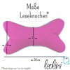 Leseknochen personalisierbar | Nackenkissen AQUARELL PUSTEBLUME | handgemacht Leolini - 8