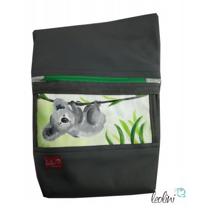 Sparset - Foldover Tasche mit echter Malerei Koalabär und kleine Geldbörse