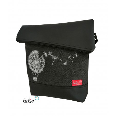Foldover Tasche Pusteblumen Ballon Stickerei - handgemachte Kunstledertasche Leolini - 8