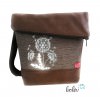 Foldover Tasche Pusteblumen Stickerei - Umhängetasche braunes Antiklederimitat Leolini - 3