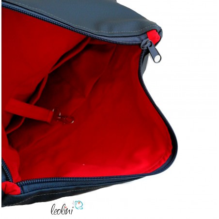 Foldover Tasche Spruch Stickerei Hör nie auf zu träumen  - handgemachte Kunstledertasche Leolini - 1