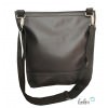 Foldovertasche Spruch Vollzeitverrückte schwarz - handgemachte Kunstledertasche Leolini - 5