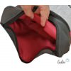 Foldovertasche Spruch Vollzeitverrückte schwarz - handgemachte Kunstledertasche Leolini - 3