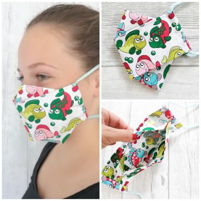 Lustige Mund-Nasenbedeckung aus Baumwollstoff mit Filterfach für Erwachsene