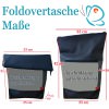 Foldovertasche Spruch Vollzeitverrückte schwarz - handgemachte Kunstledertasche Leolini - 6