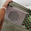 Foldover Tasche Blume des Lebens Stickerei mit Charmanhänger -  khaki Leolini - 5