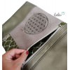 Foldover Tasche Blume des Lebens Stickerei mit Charmanhänger -  khaki Leolini - 4