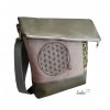 Foldover Tasche Blume des Lebens Stickerei mit Charmanhänger -  khaki Leolini - 3