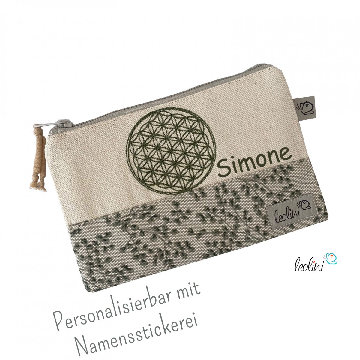 Allzwecktasche Schminktasche Blume des Lebens | GINGKO | Zipptasche