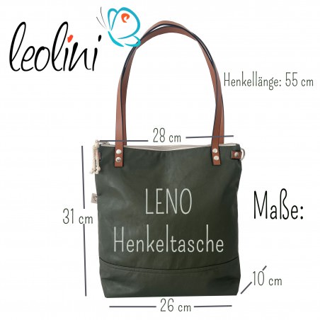 Henkeltasche LENO mit der Blume des Lebens | bordeaux Lederimitat | mit Außenfach Leolini - 6